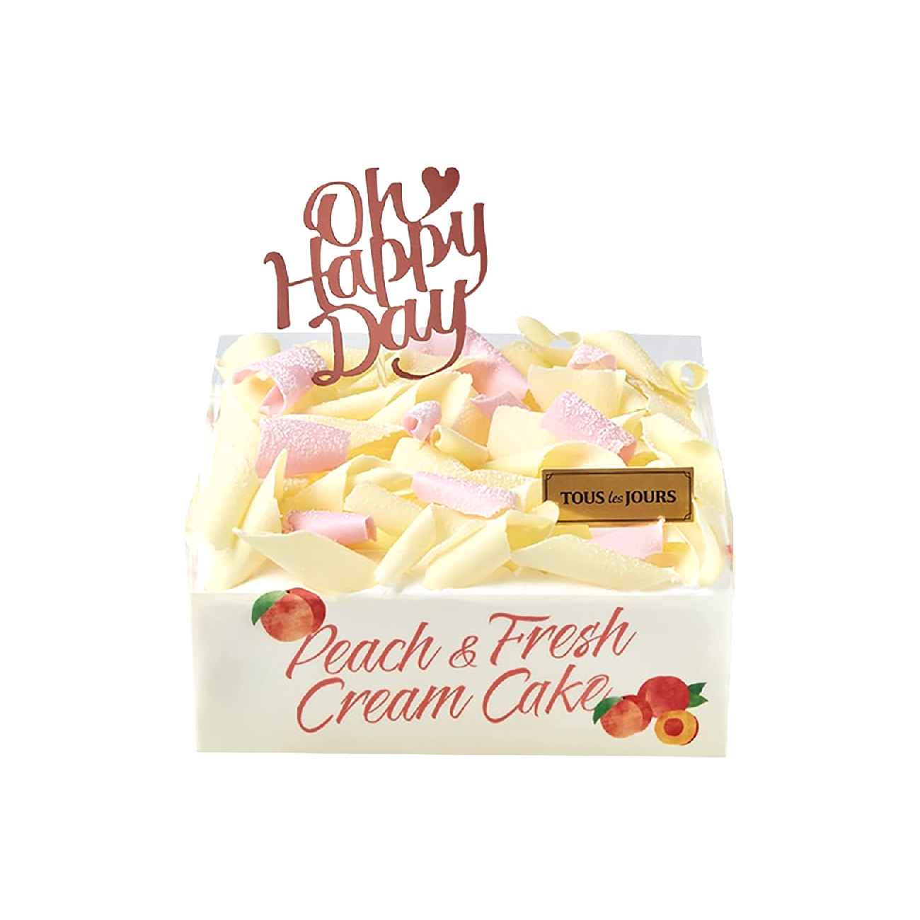 Peach Cream Cake Tous Les Jours Mongolia