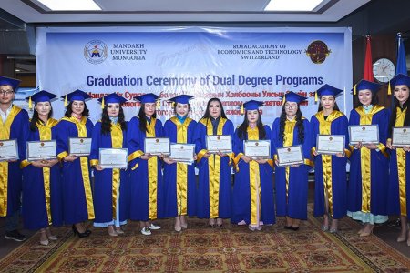 The Graduation ceremony of Dual Degree Program is held at the Mandakh University 