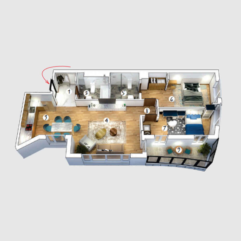 3 өрөө орон сууц