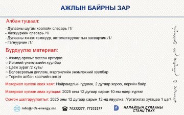 Нээлттэй ажлын байр