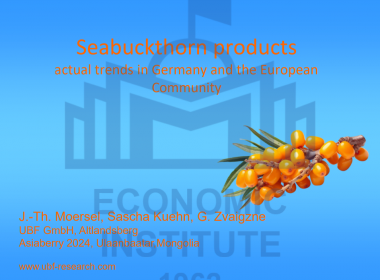 Seabuckthorn products actual trends in Germany and the European Community