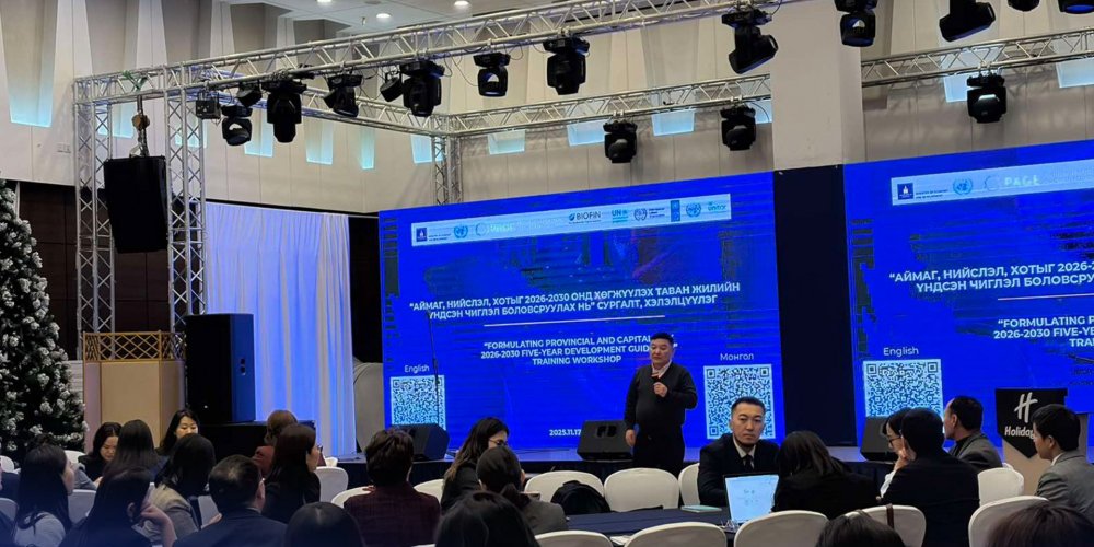 “Аймаг, нийслэл, хотыг 2026-2030 онд хөгжүүлэх таван жилийн үндсэн чиглэл” боловсруулах сургалт, хэлэлцүүлгийг зохион байгуулаа.