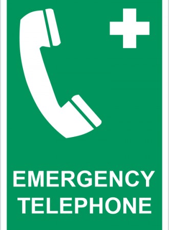 Emergency telephone sign 