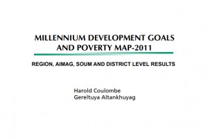 Millennium Development Goals and Poverty Map 2011