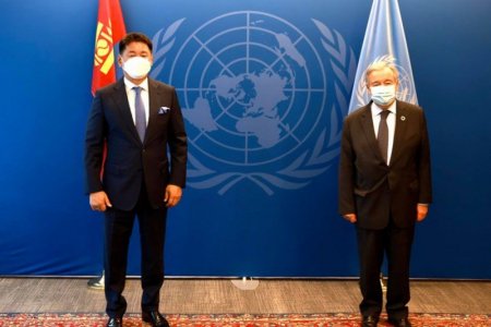 Монгол Улсын Ерөнхийлөгч У.Хүрэлсүх НҮБ-ын Ерөнхий нарийн бичгийн даргатай уулзав
