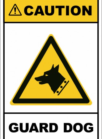 Guard dog sign