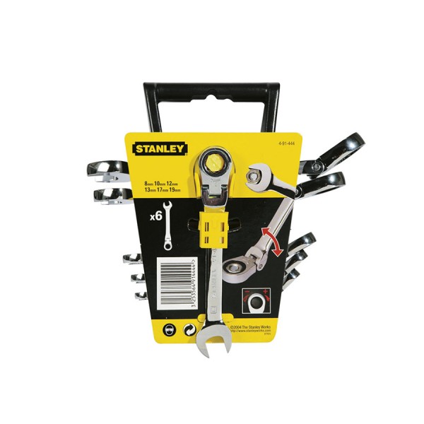 swiveling Combination spanner-Set with ratchet (6-piece) | Stanley 4-91-444