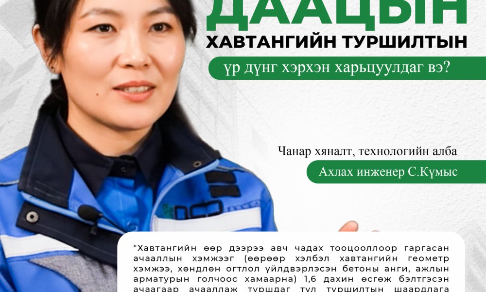 ЭН СИ ДИ ПРЕКОН ҮЙЛДВЭРИЙН ХУЧИЛТЫН НҮХТЭЙ УГСАРМАЛ ХАВТАНГИЙН ДААЦЫН ТУРШИЛТ, ТҮҮНИЙ АЧ ХОЛБОГДОЛ