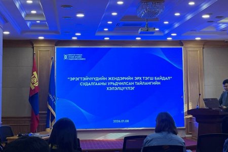 “ЭРЭГТЭЙЧҮҮДИЙН ЖЕНДЭРИЙН ЭРХ ТЭГШ БАЙДАЛ” СУДАЛГААНЫ УРЬДЧИЛСАН ТАЙЛАНГИЙН ХЭЛЭЛЦҮҮЛЭГТ ОРОЛЦЛОО