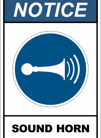 Sound horn sign
