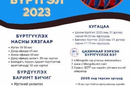 2023 оны Цэргийн бүртгэл эхэллээ.