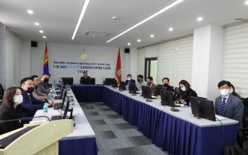 The joint project and audit team of KOICA is working at the State Registration Organization