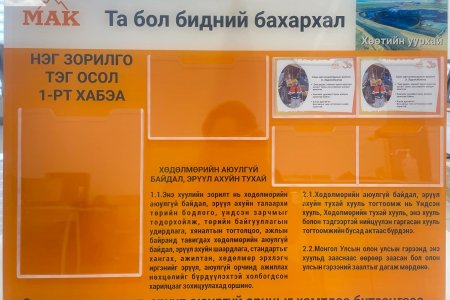 МАК ХХК-н тусгай захиалгын ХАБЭА-н мэдээллийн самбар