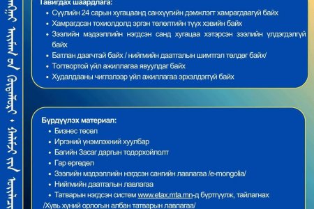 ИРГЭН, АЖ АХУЙ ЭРХЛЭГЧДЭД САНХҮҮГИЙН ДЭМЖЛЭГ ҮЗҮҮЛЭХ ТӨСӨЛ ЗАРЛАГДЛАА.