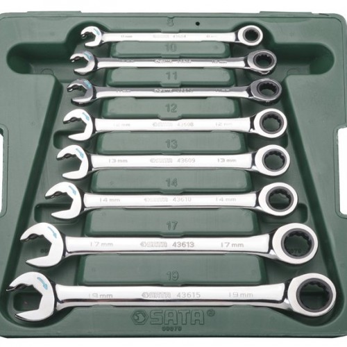 8 Pc. Metric Double Ratcheting Wrench Set
