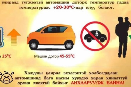 АНХААРУУЛГА: Бага насны хүүхдээ автомашинд хараа хяналтгүй бүү орхи! 