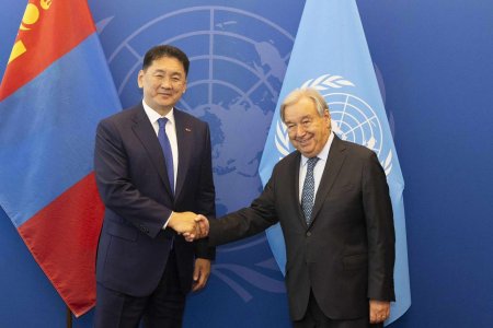 Монгол Улсын Ерөнхийлөгч У.Хүрэлсүх НҮБ-ын Ерөнхий нарийн бичгийн дарга Антонио Гутеррештэй уулзав