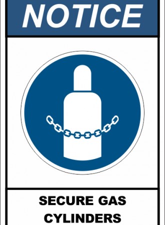 Secure gas cylinders sign 