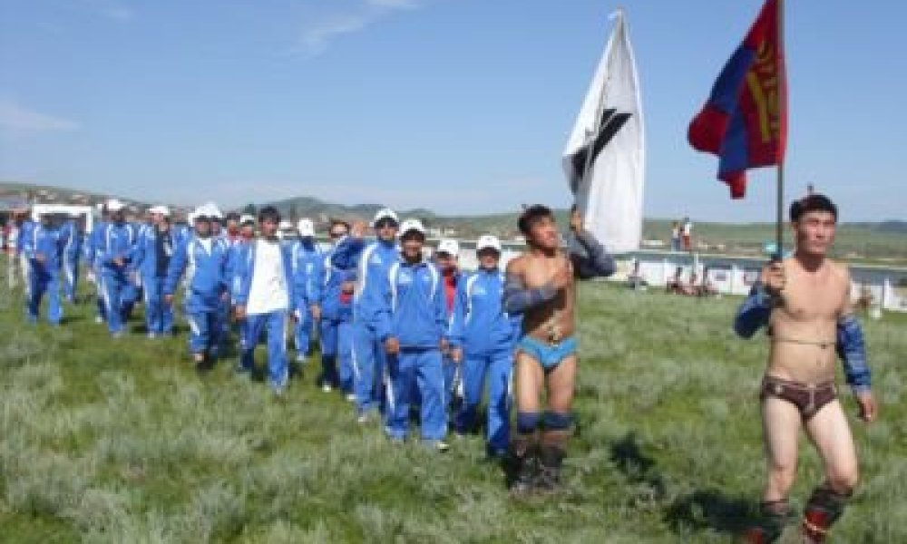 Traditional wrestling competition held at tavantolgoi