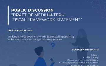 Public discussion event for the Draft of Medium-Term Fiscal Framework