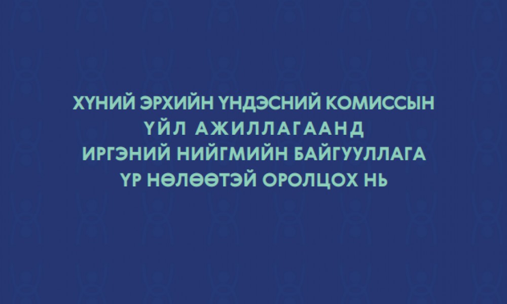 Хүний эрхийн Үндэсний комиссын үйл ажиллагаанд иргэний нийгмийн байгууллага үр нөлөөтэй оролцох нь 