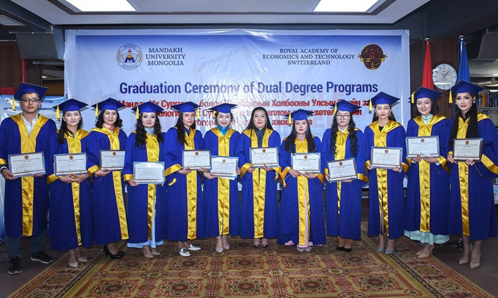 The Graduation ceremony of Dual Degree Program is held at the Mandakh University 