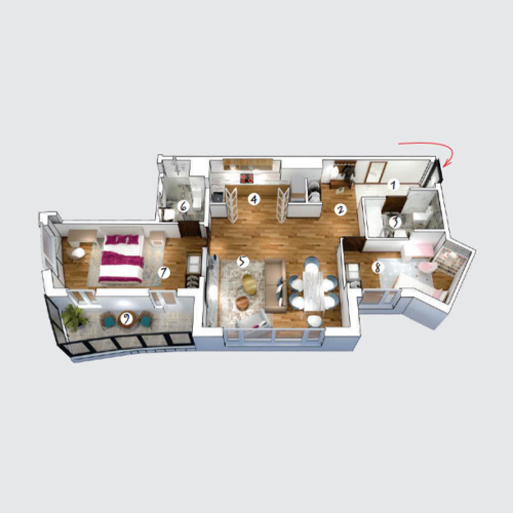 3 өрөө орон сууц