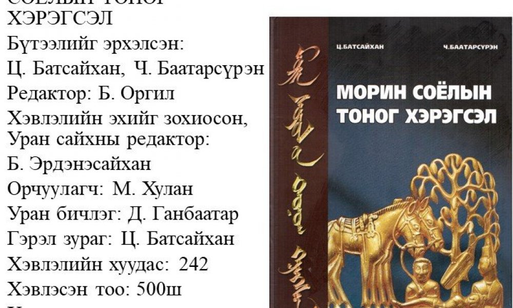 Morin soyolyn tonog kheregsel