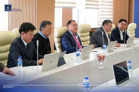 МОНГОЛ УЛСЫН ТЭРГҮҮН ШАДАР САЙД БӨГӨӨД ЭДИЙН ЗАСАГ, ХӨГЖЛИЙН САЙД Л.ГАНТӨМӨР БАЙГАЛИЙН ХИЙ ДАМЖУУЛАХ ХООЛОЙН ТӨСЛИЙН ЯВЦТАЙ ТАНИЛЦЛАА