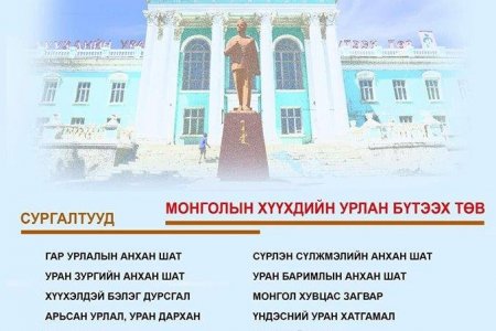 Хүүхдийн урлан бүтээх төвийн сургалт энэ сарын 24-нд эхэлнэ