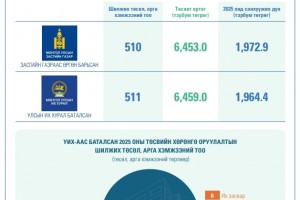 Монгол Улсын 2025 оны төсвийн хөрөнгө оруулалтын шилжих төслүүдийн төлөвлөлт 