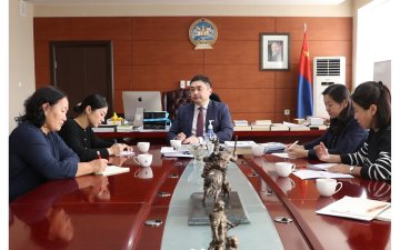 ДОТУУР БАЙРАН ДАХЬ ХҮҮХЭД ХАМГААЛЛЫН АСУУДЛААР НҮБ-ЫН ХҮҮХДИЙН САНТАЙ ХАМТРАН АЖИЛЛАХААР ЯРИЛЦАВ