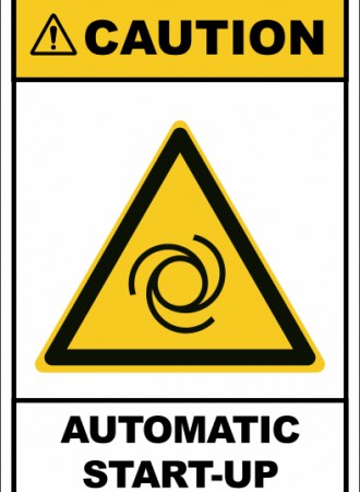 Automatic start-up sign