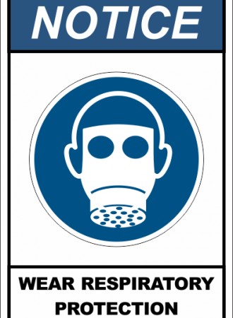 Wear respiratory protection sign