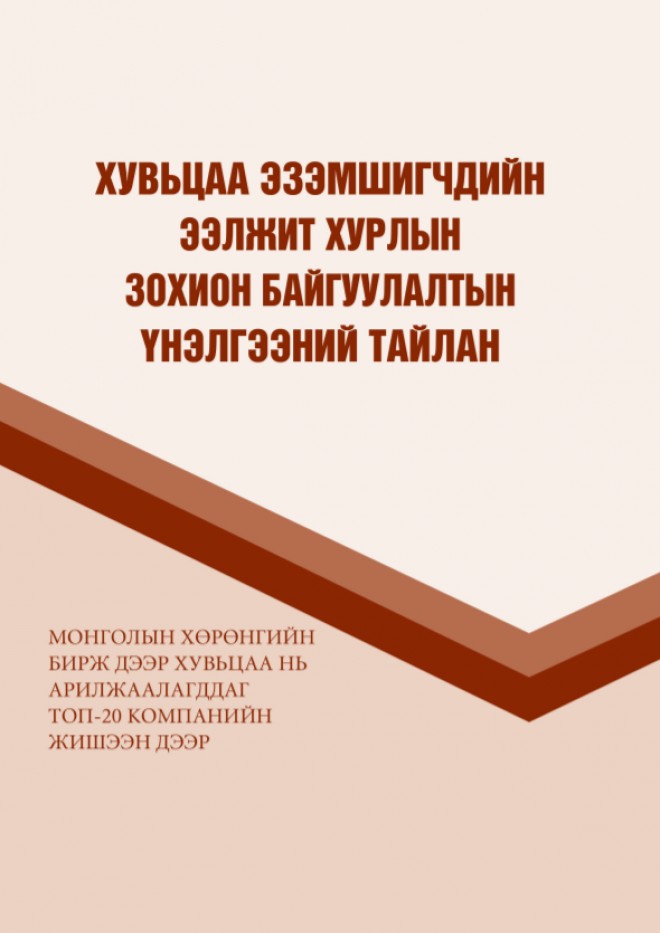 Хувьцаа эзэмшигчдийн ээлжит хурлын зохион байгуулалтын үнэлгээний тайлан