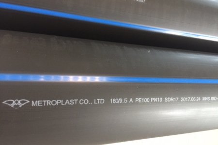 Production process of #HDPE pipe with 160 mm and 1.0 Mpa pressure.