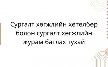 Сургалт хөгжлийн хөтөлбөр болон сургалт хөгжлийн журам батлах тухай