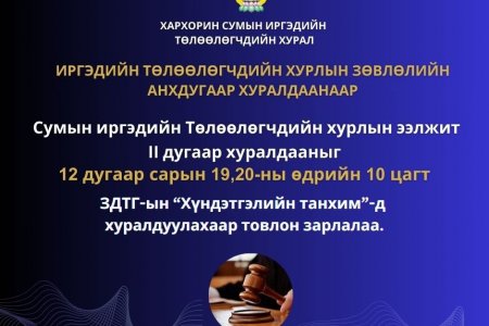 ИТХ-ын ээлжит ll дугаар хуралдаан