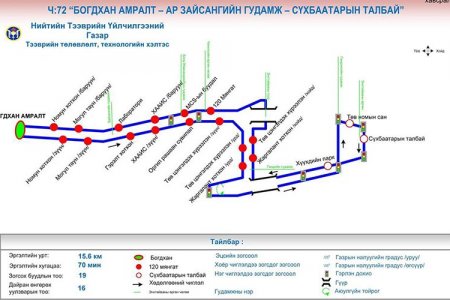 Богдхан амралт- Ар зайсангийн гудамж чиглэлд автобусны шинэ маршрут нээлээ