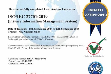 ISO/IEC 27701:2019 Privacy Information Management