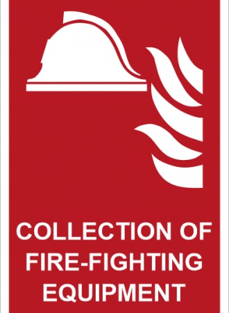 Collection of fire-fighting equipment sign