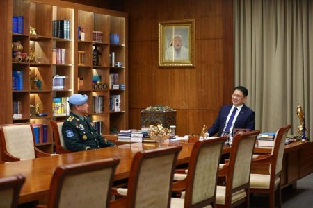 НҮБ-ын Цэргийн хүчний командлагчаар ажилласан анхны монгол генералыг хүлээн авч уулзлаа