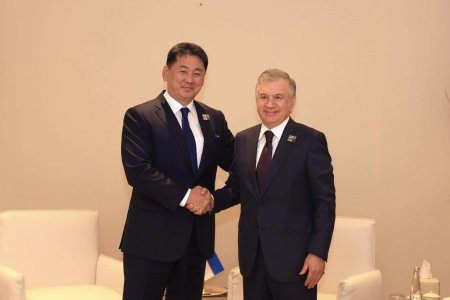 Монгол Улсын Ерөнхийлөгч У.Хүрэлсүх Бүгд Найрамдах Узбекистан Улсын Ерөнхийлөгчтэй уулзав