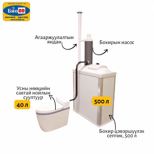 БОЛОВСОН НОЙЛ, 500Л бохирын савтай