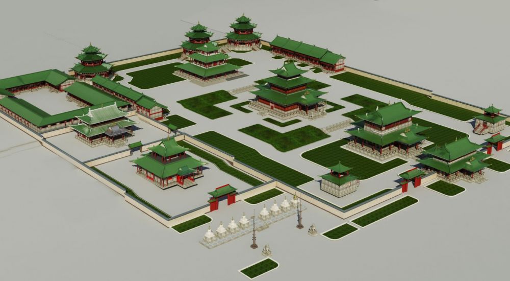 Blueprint of the Altangaanjuur monastery