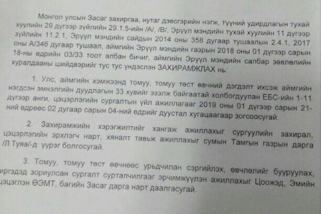 Булган сумын ЕБС-ийн 1-11дүгээр анги, цэцэрлэгийн сургалтын үйл ажиллагааг түр зогсоолоо.