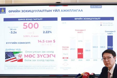 Засгийн газар 5.95 хувийн хүүтэй, зургаан жилийн хугацаатай 500 сая долларын бонд гаргалаа