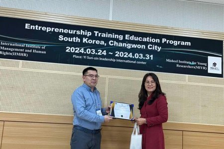 Mandakh University has organized a workshop in collaboration with International Institute of Management and Human Rights (IIMHR) in Changwon City, Republic of Korea  