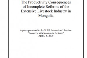 The Productivity Consequences of Incomplete Reforms of the Extensive Livestock Industry in Mongolia