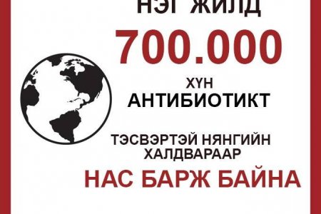 НЭМҮТ: Нэг жилд 700 мянган хүн антибиотикт тэсвэртэй нянгийн халдвараар нас барж байна